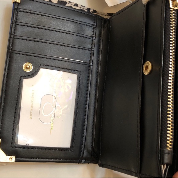 Jessica Simpson Small Fran Center Divider Faux Leather Wallet Blue Lapis NWT - Picture 13 of 14